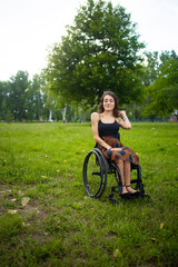 Person Sitting in Wheelchair in Outdoor Park Setting