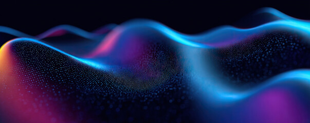 Obraz na płótnie Canvas Digital background perfect for tech processes, neural networks, artificial intelligence, data transfer and encryption, digital archives, sound and graphic presentations, science, education, etc.