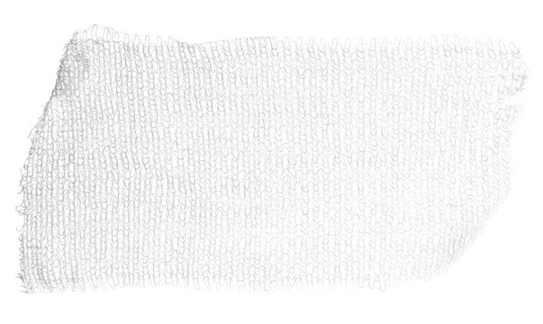 New medical bandage line hanging, first aid isolated on white background, clipping path, texture