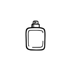 Obraz premium Perfume Bottle Illustration Isolated on White