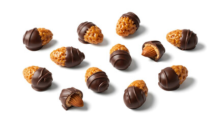 Obraz premium chocolate candies isolated on white