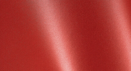 Pearlescent deep red paper spreads across the background with glossy metallic sheen. Reflective