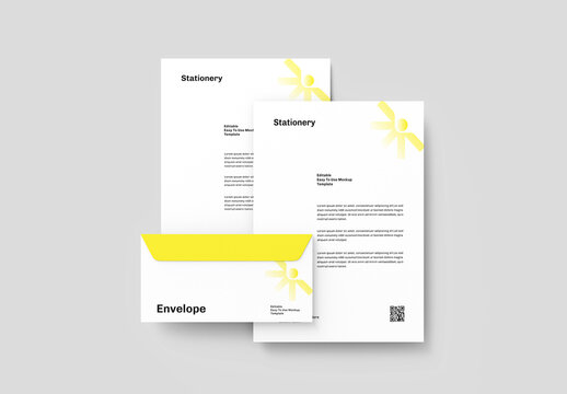 Letterhead and Envelope Mockup