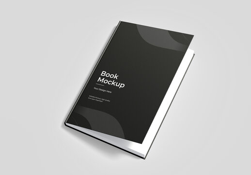 Realistic Hardcover Book Mockup