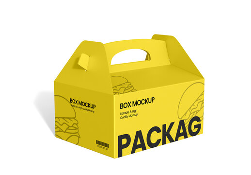Food Box Packaging Mockup Template
