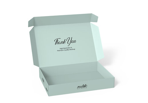 Open Mailer Box Mockup PSD