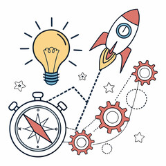 Fototapeta premium creative light bulb idea concept