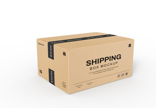 Shipping Mailer Box Packaging Mockup