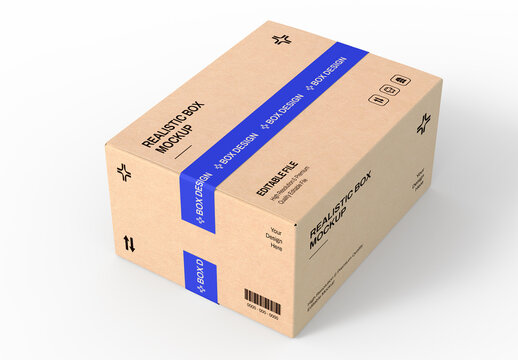 Mailer Box Packaging Mockup Template