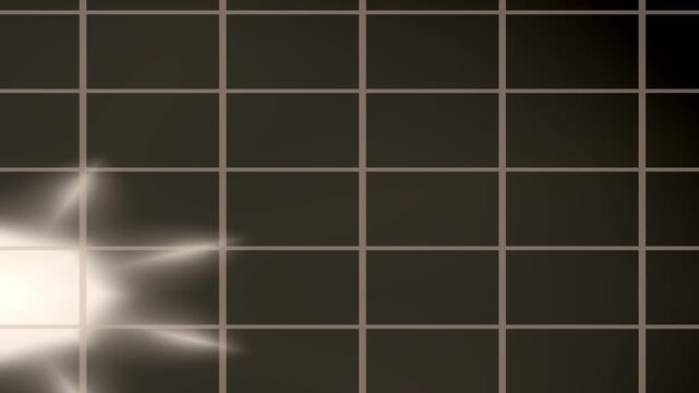 A close-up, grid-like pattern of dark brown squares outlined by lighter, gray lines