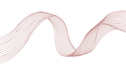 Fototapeta premium Red Wavy Lines on White Background