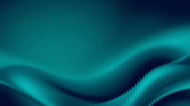 Vibrant teal abstract background with wavy digital pattern