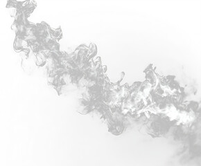 Fototapeta premium White Cloud or Smoke PNG Cutout with Transparent Background for Illustration and VFX