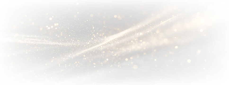 Sparkling Gold Dust PNG with Glowing Bokeh Circles, Elegant Glitter Overlay for Holiday Designs