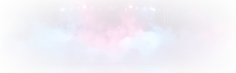 Obraz premium Stage Lighting with Colorful Smoke PNG Isolated on Transparent Background