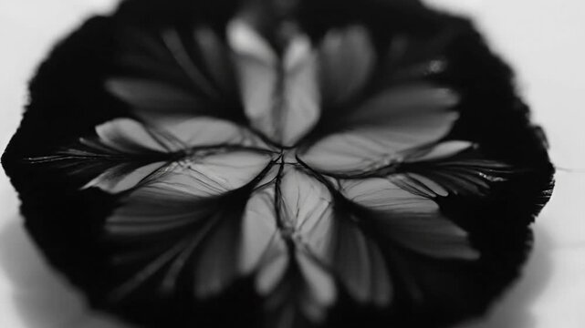 Abstract Symmetrical Dynamics Emphasize the evolving, perfectly balanced visual formations and their hypnotic qualities.