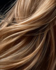 Naklejka premium Flowing human hair in motion showing natural texture and shine