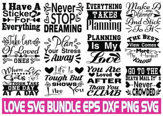Fototapeta premium LOVE SVG BUNDLE 