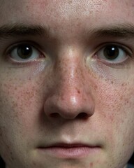 Obraz premium Young Man Portrait, Natural Skin Texture