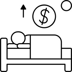 Line Art Passive Income Icon