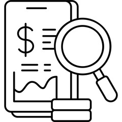 Line Art Finance Tracker Icon