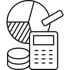 Line Art Net Earning Icon