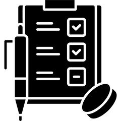 Glyph Solid Income Planner Icon