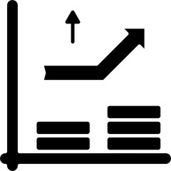 Glyph Solid Income Growth Icon