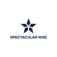 Obraz premium Spectacular Rise Abstract Geometric Star Logo