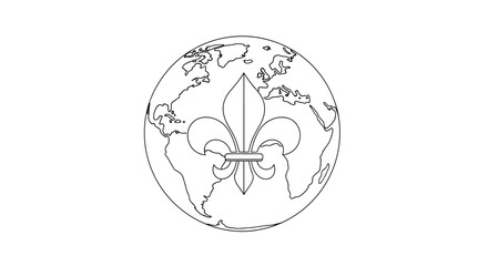 scouting emblem globe logo © Azizi