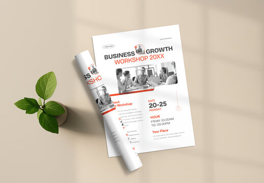 Creative Corporate Business Growth Workshop Flyer Template