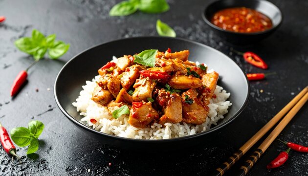 鶏のチリソース丼