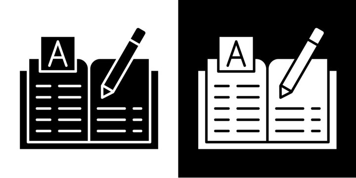 Language Learning  Icon Set White Glyph Style Collection