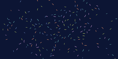 Background with multicoloured confetti particles, vector illustration.