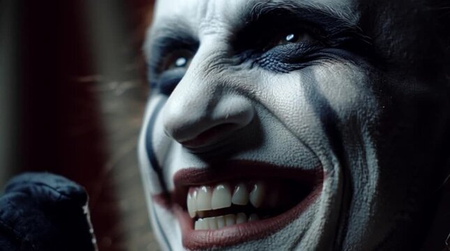 Theatrical Character Extreme Close Up Smile Dramatic Horror Makeup