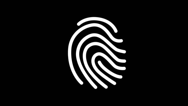 human fingerprint pattern concept motion animation