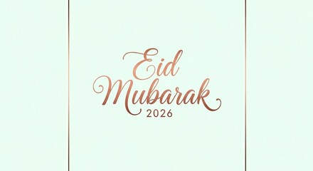 Soft mint background with rose gold Eid Mubarak 2026 text ramadan kareem islamic eid mubarak background download 2026 2027