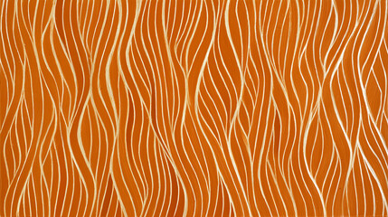 アールデコを思わせる抽象的なオレンジの波線背景テクスチャ