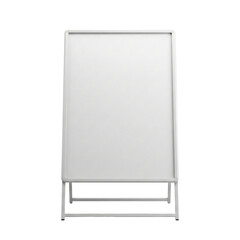 Blank white A-frame pavement sign mockup