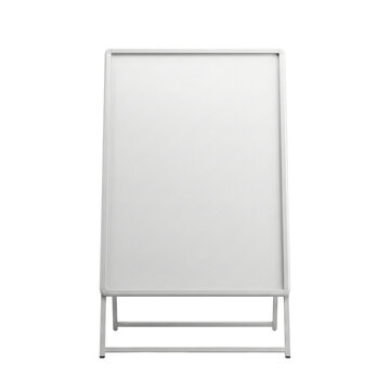 Blank white A-frame pavement sign mockup