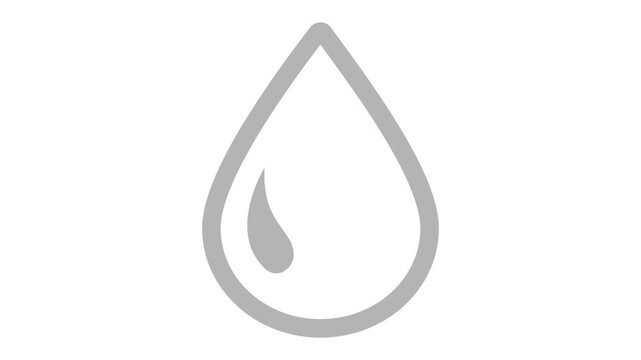 Drop isolated on white background, icon.