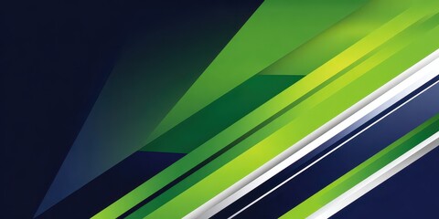Modern Abstract Background With Diagonal Green White and Blue Stripes On a Dark Gradient Background