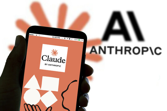 Barcelona, Spain - 4 february 2026: In this photo illustration the logo of the AI chatbot Claude by Anthropic is seen on the display of a smartphone.