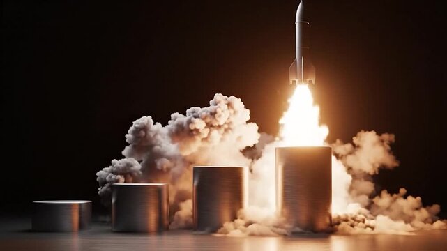 Rocket Launch Simulation - A Visual Journey of Space Exploration.