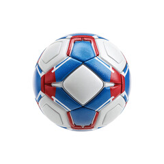 Obraz premium Red white and blue soccer ball isolated on white background
