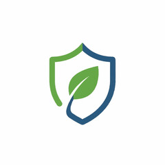 Green Leaf Shield Logo for Environmental Protection.