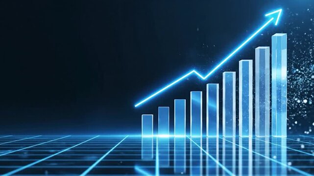 Stock Market Growth - A Visual Representation of Financial Success and Investment Strategies.