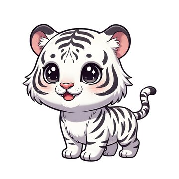 White tigers are tigers that carry a recessive gene that produces their pale coloration. There's also a genetic trait that causes their stripes to be dull.