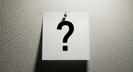 Question Mark on Sticky Note.
