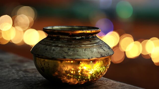 burning candle in the temple